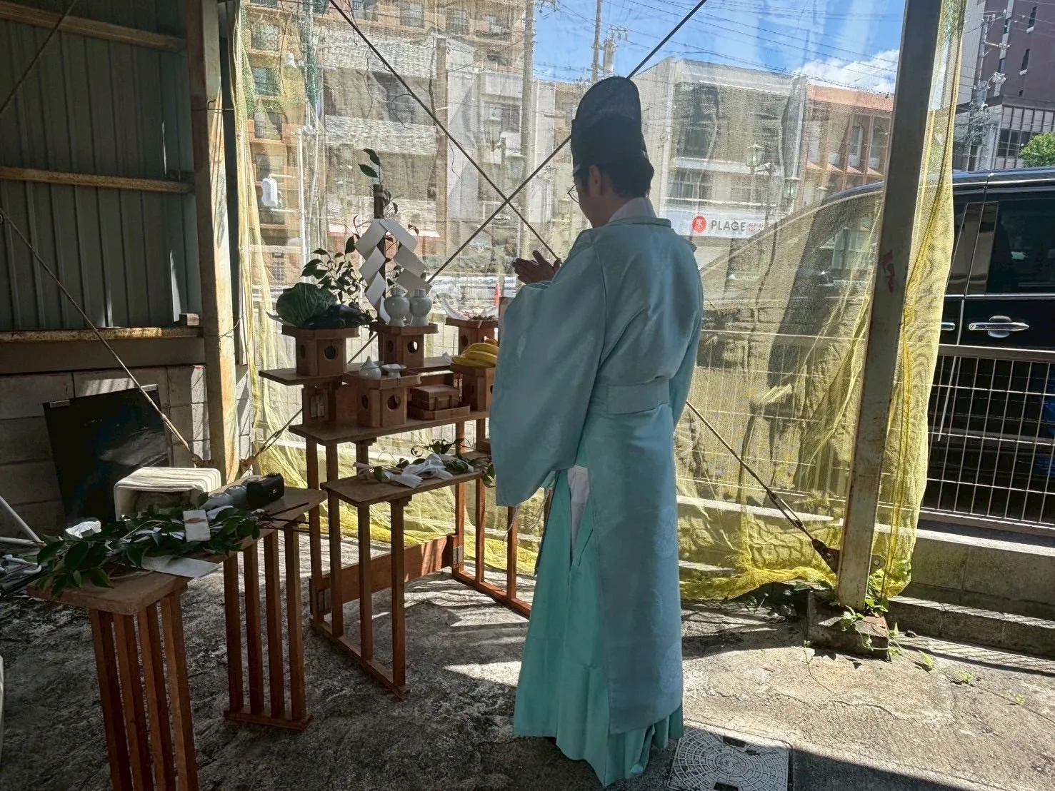 解体工事前の清祓